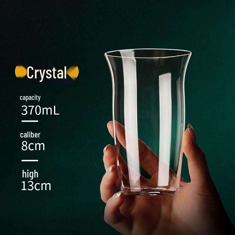 MDNG Handmade Ultra-Thin Crystal Mojito Cocktail Glasses, 370ml (Set of 2)