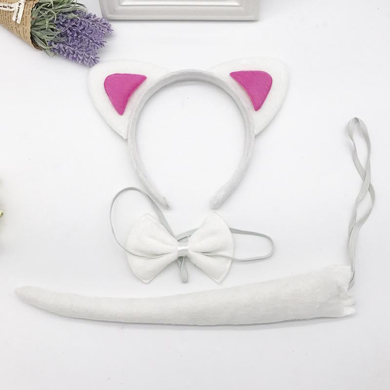Animal Headband Set With Bunny And Cat Ears For Cosplay Party Costume Accessories