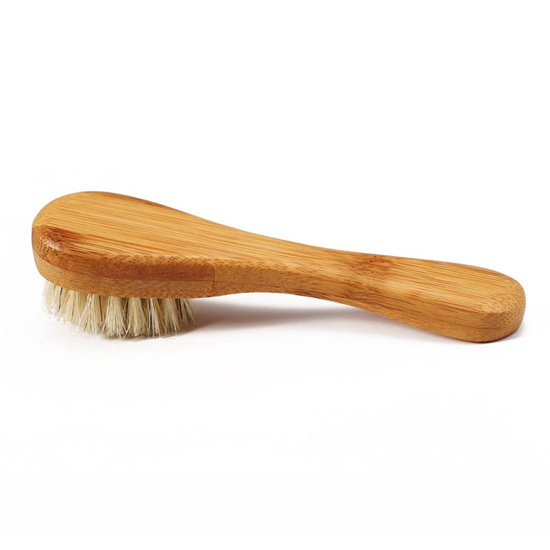 Natural Bristle Facial Brush – Exfoliating Skin Care Tool with Wooden Handle for Face and Body, Suitable for All Genders
