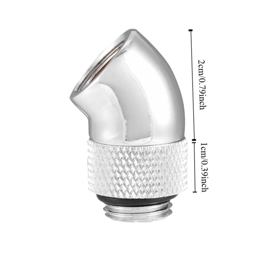 2PCS G1/4 Water Cooling Connector Silver Adapter Connector Fitting Adapter Water Cooling System