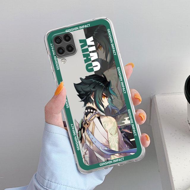 

Прозрачный чехол для Samsung Galaxy A52 A12 A51 A32 A21s A71 A32 A22 50 A70 A31 A72 5G, чехол для телефона Genshin Impact Game, милый чехол Samsung A20e