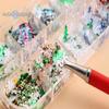 1 Box Christmas Nail Glitter Sequins Snowflake Pentagram Pattern Irregular Shape Festive Manicure Accessories