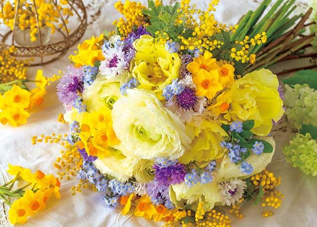 

APPLEONE Happy Cheerful x 38 Jigsaw Made in Japan 500-313 Bouquet, 500-piece (53 cm) Puzzle,