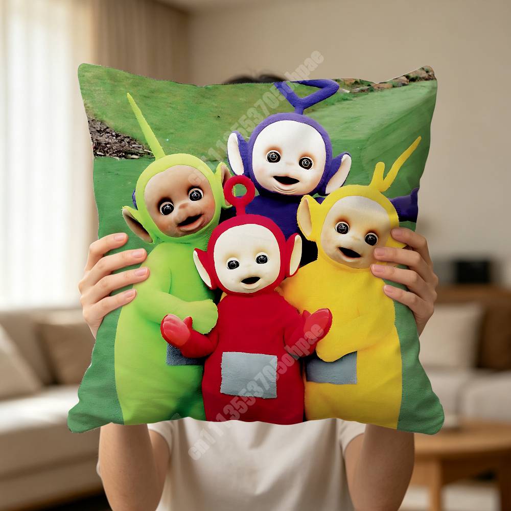 Kid Childhood Cartoon TTeletubbiES Sofa Couch Pillow Cover Cushion Case Cozy Bedroom Accent Studio Furnishing