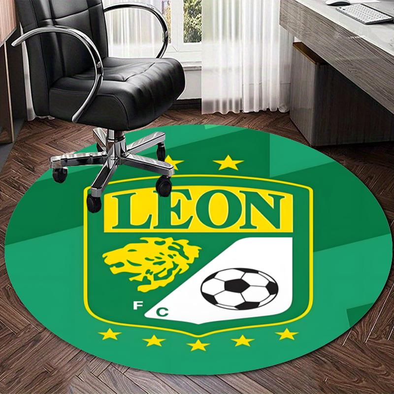 Personalized Leon logo Round Chair Office Rug - Perfect for Mat, Office Chair & More - Ideal Gift for Birthdays and Holidays