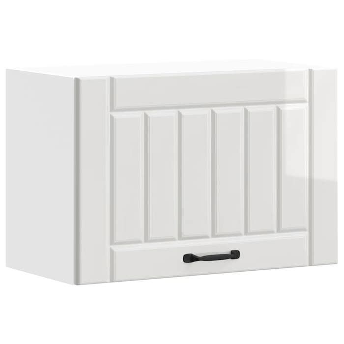 VidaXL Armoire murale de cuisine Lucca blanc brillant bois ingénierie, meuble mural de cuisine, armoire pour mur de cuisine, 853839
