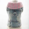 Ripped Denim Vest for Dogs with Traction Buckle - All-Season Pet Clothing for Bichon and Teddy