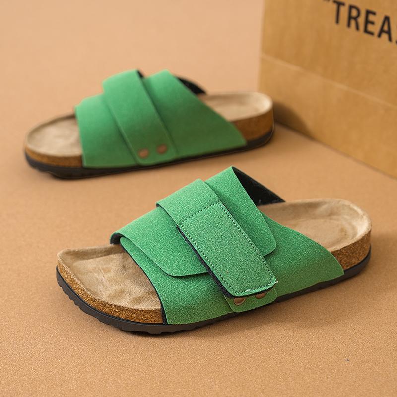 

Летние мужские женские клоги, пробковые шлепанцы, открывающиеся, регулируемая обувь, сандалии-слайды, замшевая кожа, повседневные, слипоны, сандалии, горячая распродажа 35