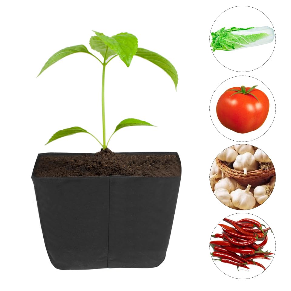 Lurrose Raised Garden Planter Bags, Round Raised Planters, Round Planters, Aerated Fabric Pots, Garden Bed Bags, Heavy Containers