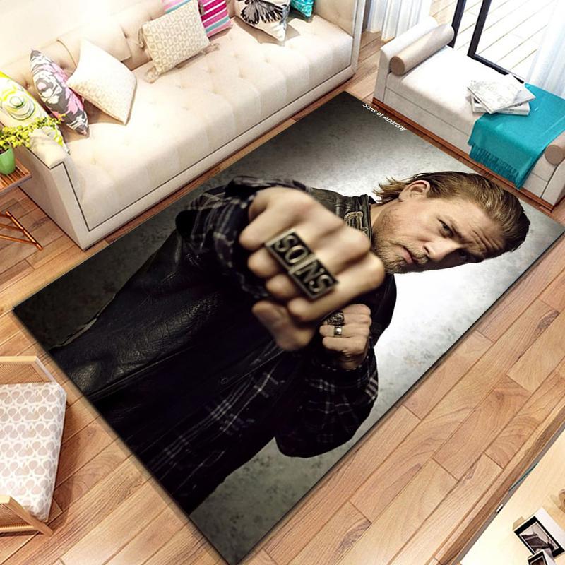 Sons of Anarchy Retro Printed Carpet Yoga mat game room bedroom beautiful anti -slip carpet rugs living room decoration chambre