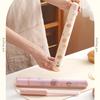 Rolling Pin with Dual Scale Markings And Built-in Pastry Cutter Non-Stick Surface Multifunctional Dough Roller for Cookies Pizza Pastries Baking Tool