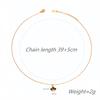 Titanium Steel Rose Gold Collarbone Chain Black And White Shell Crown Pendant Necklace Female Niche Versatile
