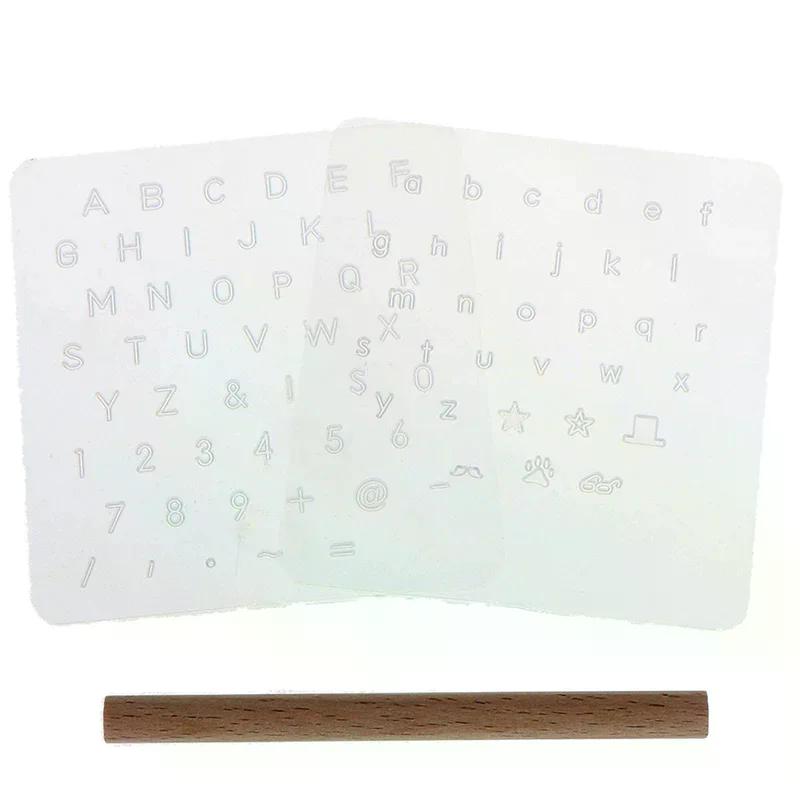 Durable 3pcs DIY Leather Craft Tool Capital Lowercase Stamping Set Punch Kit