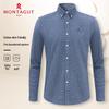 MONTAGUT Men's Houndstooth Long-Sleeve Shirt