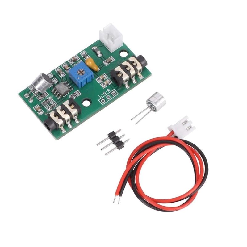 High Sensitivity Audios Amplification Board Microphone Amplifier Module Customizable Gains Adjustment 3.5mm Output 2.6-10V