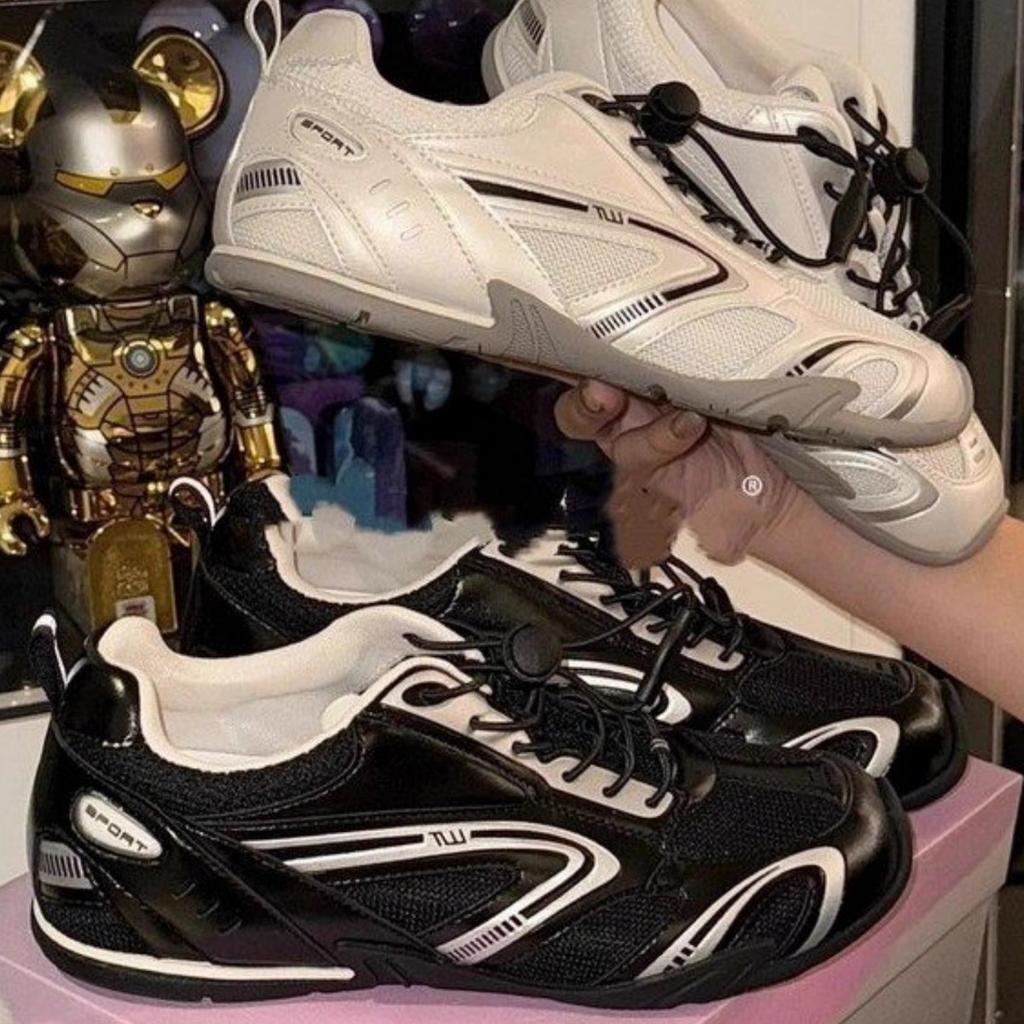 Retro racing shoes women's 2025 new summer mesh breathable Forrest Gump training shoes platform casual sports shoes