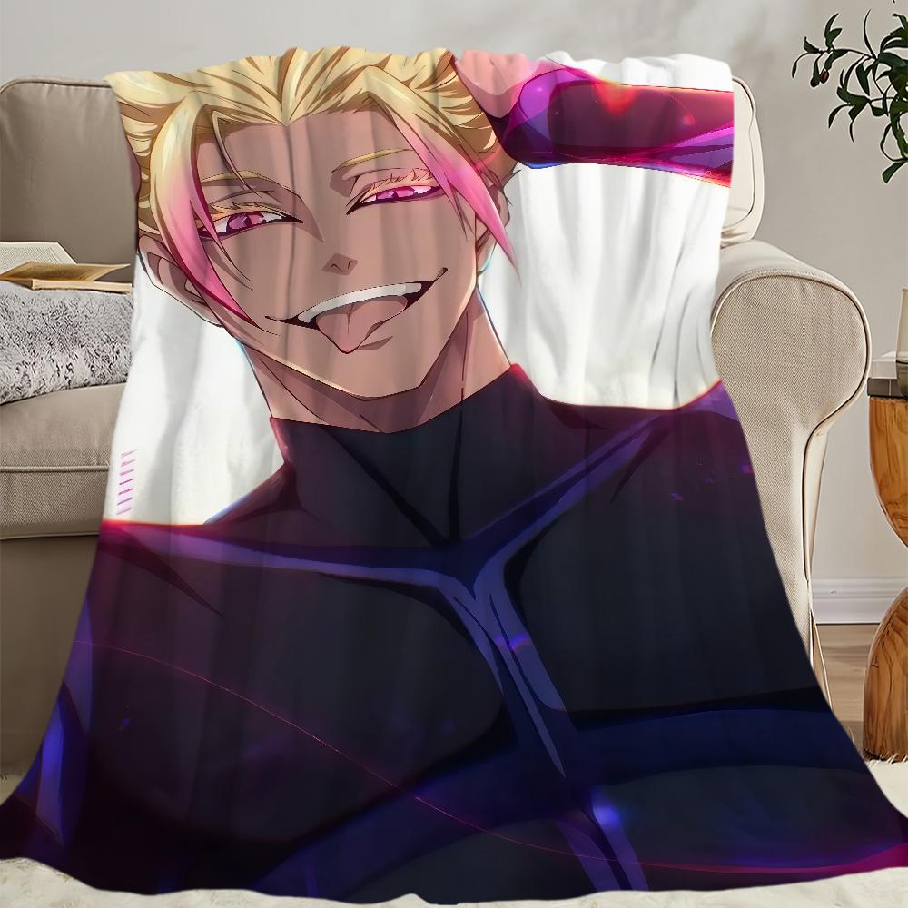 B-BLUE L-LOCK Shidou Ryuusei Blanket Soft Comfortable Nap Plush Suitable For Iiving Room Office Bedroom Birthday Home Kid Gift