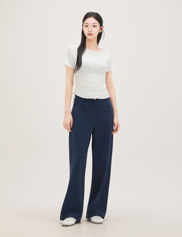 ROEM Re Textured Short Sleeve T-Shirt Rmhwg37Rt3