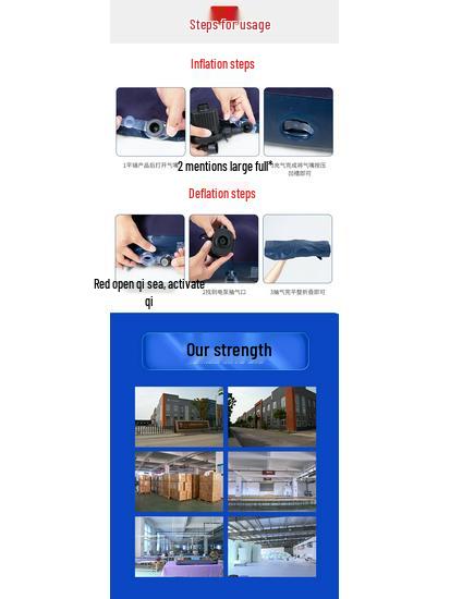Portable Outdoor Inflatable PVC Air Mattress - Thickened Flocked Design for Home & Camping