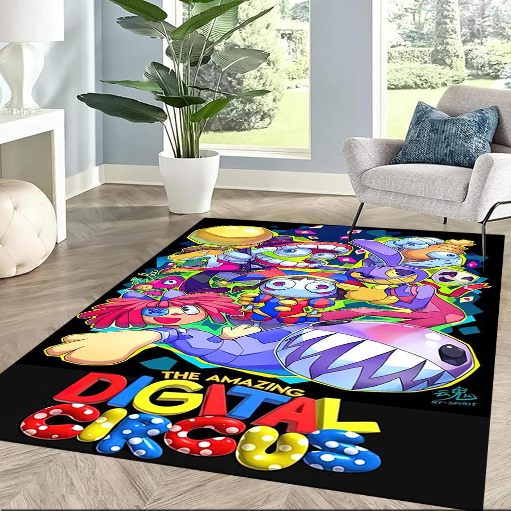 Die Amazing Digital Circus Style quadratischen Teppiche sind eine großartige Wahl für Wohnzimmer, Schlafzimmer, Heimdekoration und als Geschenke.