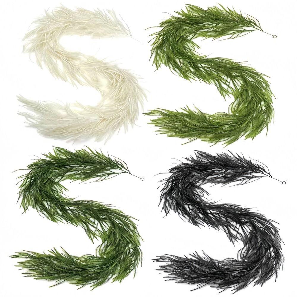 Multicolor Artificial Pine Rattan Norfolk Pine Faux Pine Garland Festival Ornament