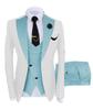 2025 European & American Men's Three-Piece Suit Set - Business, Banquet, or Groomsmen Attire