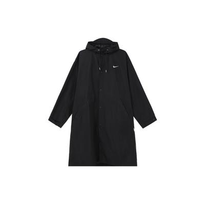 Corta-vento de Comprimento Médio com Capuz e Abotoamento Simples para Homem, Outwear Preto FD2870-010