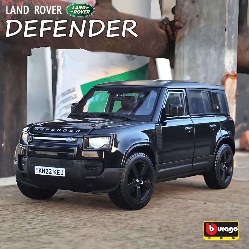 Bburago 1:24 Land Rover Defender 110 SUV Modèle de Voiture en Alliage Métal Moulé sous Pression Véhicules Tout-Terrain Modèle de Voiture Simulation Jouet pour Enfants Cadeau