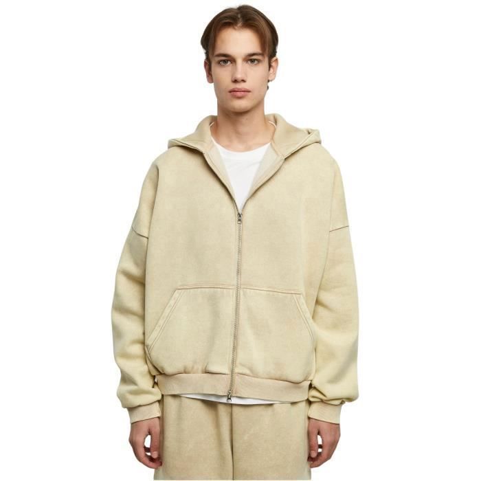 Sweatshirt à capuche zippé Urban Classics 90's Heavy Sand Washed