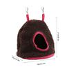 Parrot Nest Berber Fleece Warm Plush Hammock Hanging Swing Bed Cave for Pet Bird Dark Brown