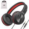 SIMOLIO Wired Headphones with Mic for and Foldable Headset with Volume Limit for Share Jack Airplane Computer Laptop Gift School, Boys, Girls, Kids,