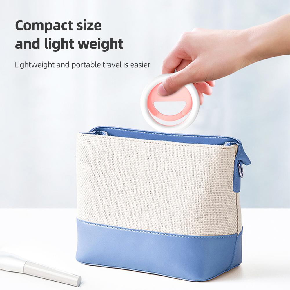 10 cm/4 Zoll Telefon-Ringlicht, 2 W, zweifarbig, Selfie-Licht, Clip-on-Telefonlicht, 3000 K–7000 K Farbe