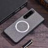 For Sony Xperia1VI 10VI 5V 10V 1V 1IV 5IV 10IV 1III 10III 5III ForMagsafe Magnetic Charging Silicone Protection Hard Fabric Case