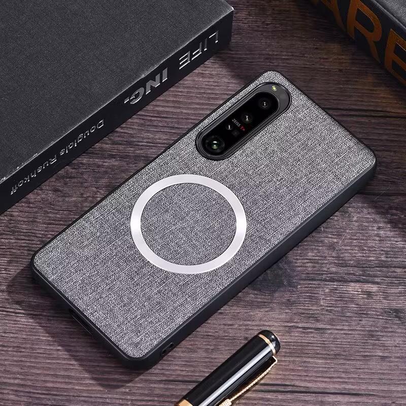 For Sony Xperia1VI 10VI 5V 10V 1V 1IV 5IV 10IV 1III 10III 5III ForMagsafe Magnetic Charging Silicone Protection Hard Fabric Case