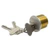 Brass Mortise Lock Replacement Cylinder with Key 1in Heavy Duty Lock Cylinder Set for Standard Commercial Door,