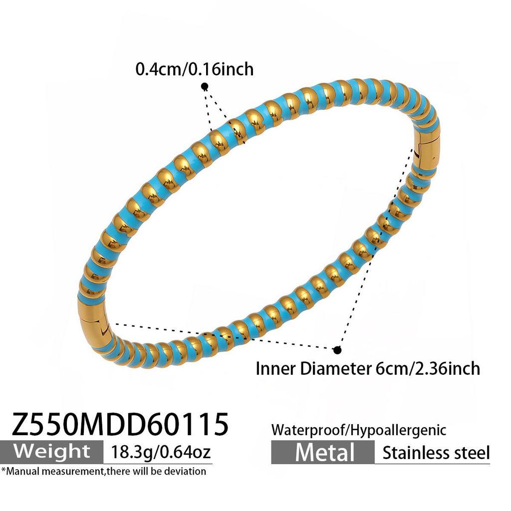 European & American Fashion Seashell Pearl Zircon Gold Bead Bracelet - Stainless Steel Light Luxury Women's Hand Jewelry