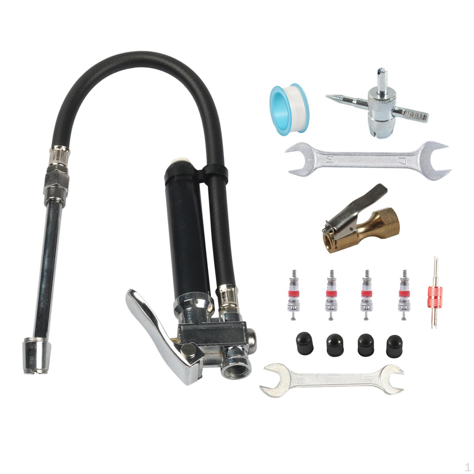 

Heavy Duty Tire Inflator Kit for Automobiles Black with Core