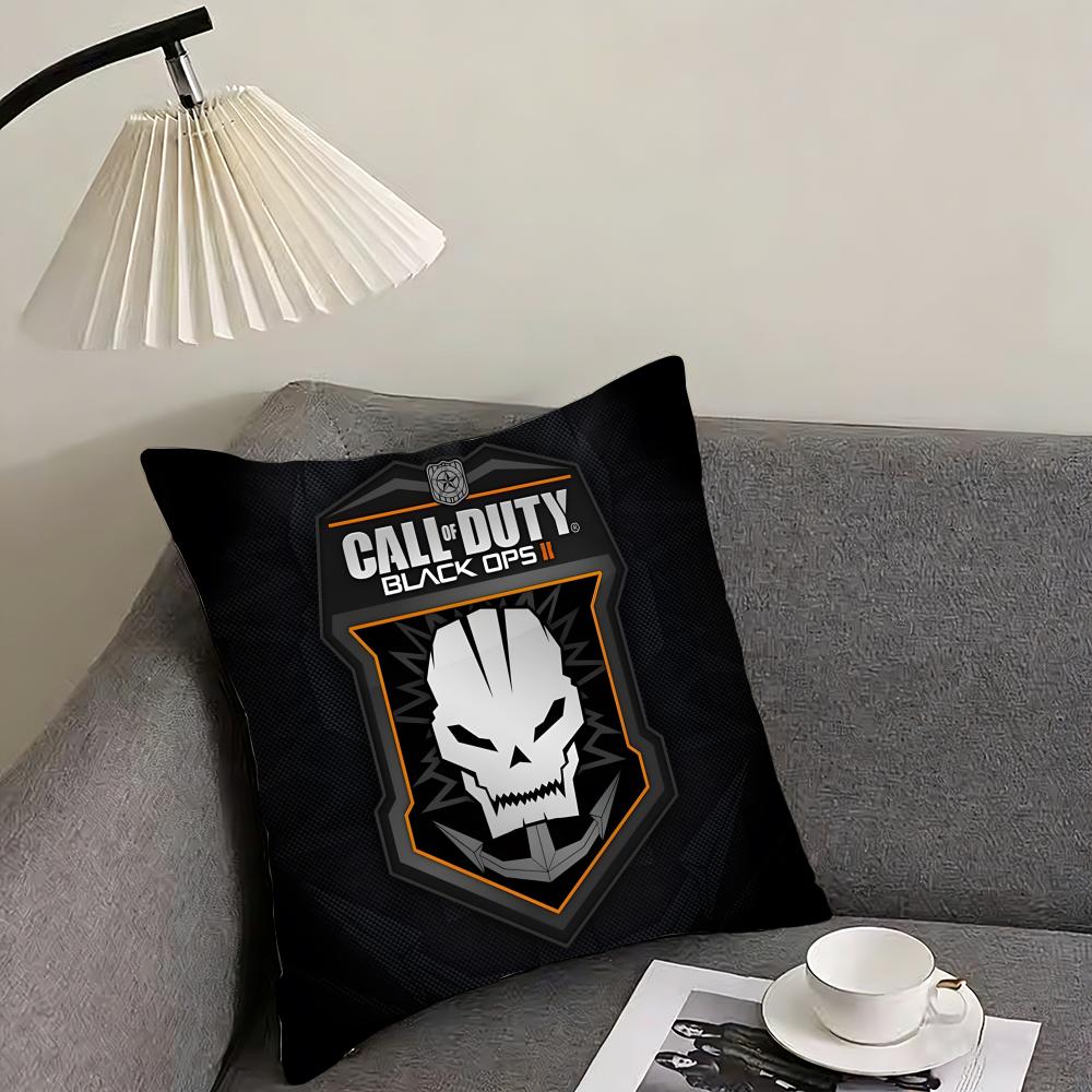 Game C-Call of D-Duty Black Ops Cushion Cover Reversible Plush Pillow Cover – For car, sofa, bedroom, perfect as a gift.
