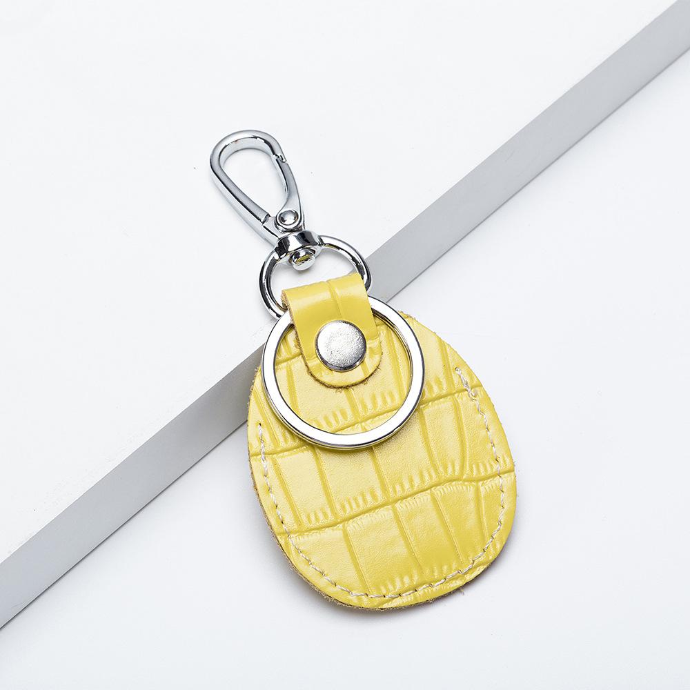 Leather Keychain Card Cover For Alarm Tag Intercom Key Access Entry Card Set Car Key Protector Card Tracker