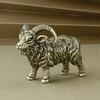 Yousheng Messing Ziegenfigur Vintage Longhorn Schaf Modell Mini Tier Metall Statue Skulptur Desktop Feng Shui Desktop Dekoration Ornament