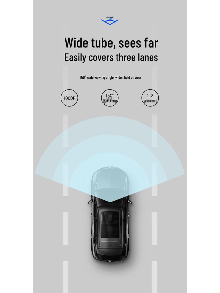 WiFi HD Night Vision Dash Cam with Mobile Linking & USB, 24/7 Parking Monitoring, Hidden Design.