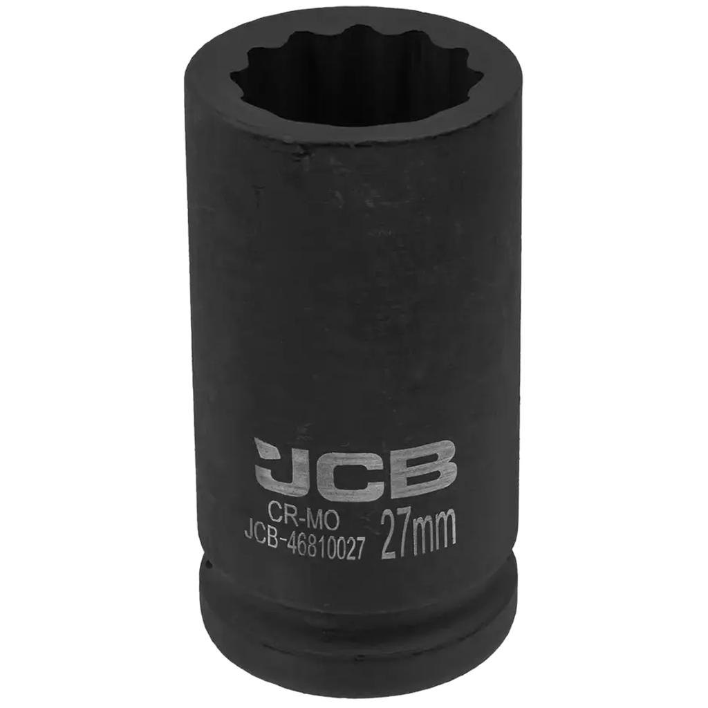 JCB 3/4" Cr-Mo Deep Impact Socket 12-Point 27mm Socket Wrench