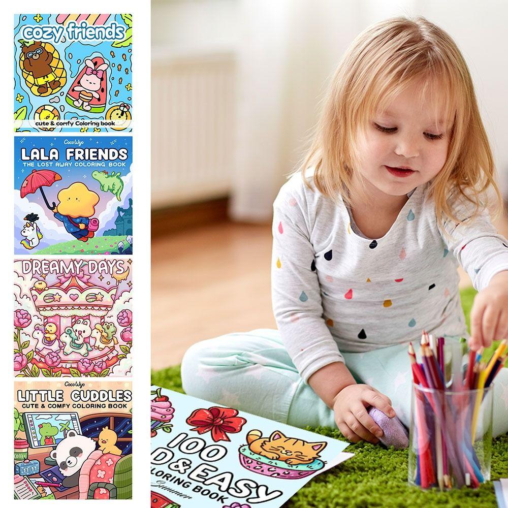 Stressabbau Malbuch Cartoon Kritzeleien Buch Montessori Malspielzeug für Erwachsene und Jugendliche