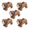 Mattoncini Compatibili Animali per Bambini MOC cane da Polizia con pelo dorato husky bulldog chihuahua modello mattoncini bambini Giocattoli Fai da Te 5p