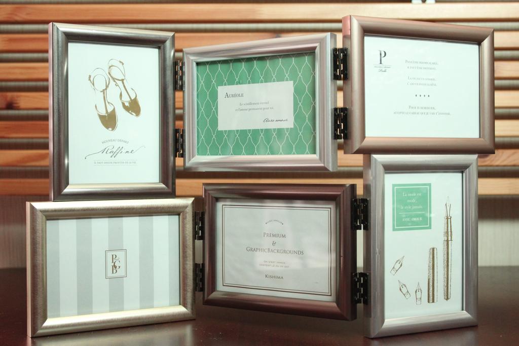 Kishima Photo Interior Large Service Wall 6 Berti Frame, Frame, Size, Size, Tabletop, Mounted, Horizontal, Windows, Stylish, Silver, Bronze, KP-31340