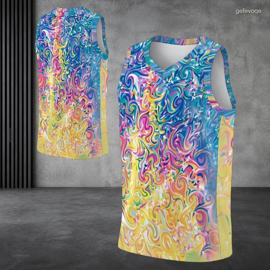 Men Plus Size V Neck Sleeveless Tank Top Black Gold White Butterfly Printed