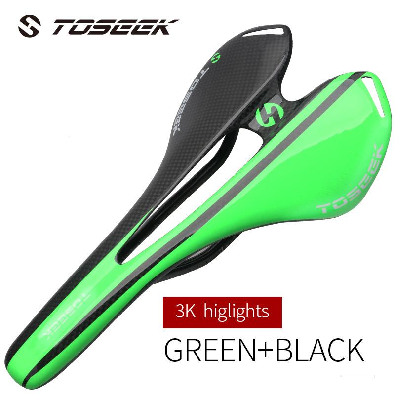 TOSEEK Carbon Sattel 7x9mm Streben Rennrad Mountainbike Sitz Atmungsaktiv Ultraleicht Professionelle Rennrad Ausrüstung