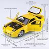 Diecast 1/32 Mazda RX7 RX-7 FC INITIAL D Miniatures Alloy Metal Car Model Toy Sound & Light Vehicle Toys for Boy Children Gifts