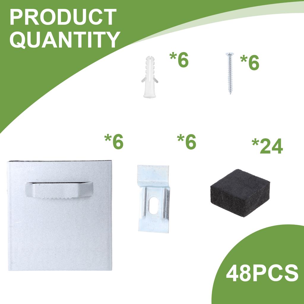 Metal Self Adhesive Hangers Aluminum Square Wall Mount Set Self Stick Metal Hangers Set for Picture Art & Mirror Hanging