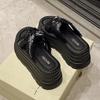 NEW Casual 8CM Wedge Slippers for Women Summer Non Slip Platform Sandals Woman Open Toe Comfortable Female Chunky Beach Slippers